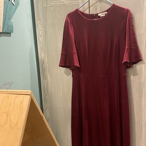 Preowned Women’s Alexis Boden Knit Dress Wine Colored Size 14L